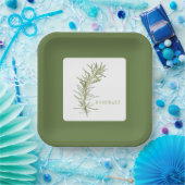 FRISCHE ROSEMARY 9" Square Paper Teller - Green (Party)