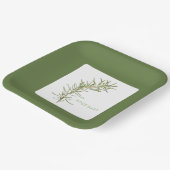 FRISCHE ROSEMARY 9" Square Paper Teller - Green (Gewinkelt)