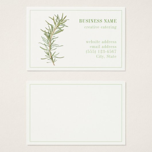 FRISCHE ROSEMARY Euro Business Card (Vorne & Hinten)
