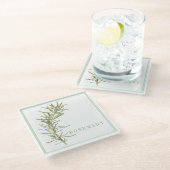 FRISCHE ROSEMARY Glasgetränkenkasten Glasuntersetzer (Schrägansicht)