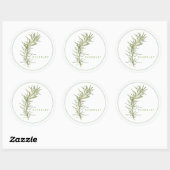 FRISCHE ROSEMARY Große Round Stickers (Blatt)