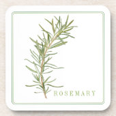 FRISCHE ROSEMARY-HartplastikUntersetzer (+text) Getränkeuntersetzer (Vorderseite)
