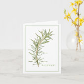 FRISCHE ROSEMARY-Karte Karte (Gelbe Blume)