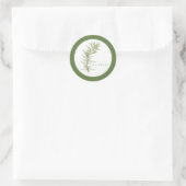 FRISCHE ROSEMARY Kleine runde Stickers (+text) Grü (Tasche)