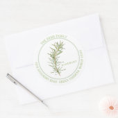 FRISCHE ROSEMARY Large Round Address Umschlag Aufk Runder Aufkleber (Umschlag)