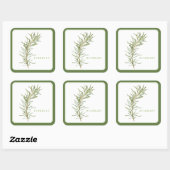 FRISCHE ROSEMARY Large Square Stickers - Green (Blatt)