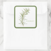 FRISCHE ROSEMARY Large Square Stickers - Green (Tasche)