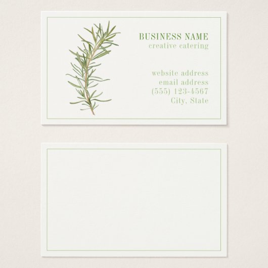 FRISCHE ROSEMARY Oceana Business Card (Vorne & Hinten)