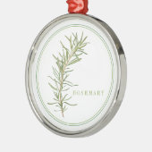FRISCHE ROSEMARY Premium RUNDFUNK Ornament Aus Metall (Links)