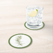 FRISCHE ROSEMARY Round Paper Untersetzer (-text) G (Vor Ort)