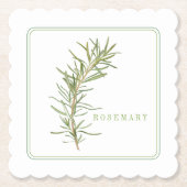 FRISCHE ROSEMARY Scalloped Square Untersetzer (+te (Vorderseite)