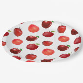 Frische rote Äpfel auf Weiß Pappteller (Schrägansicht)