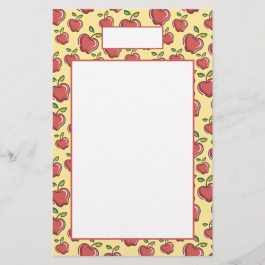 Frische rote Äpfel Schreibwaren Briefpapier (Vorderseite)