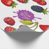 Frische rote Beeren und Kirschen Geschenkpapier (Ecke)