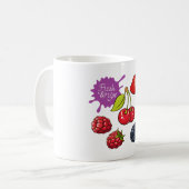 Frische rote Beeren und Kirschen Kaffeetasse (Vorderseite Links)