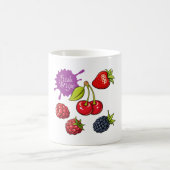 Frische rote Beeren und Kirschen Kaffeetasse (Mittel)