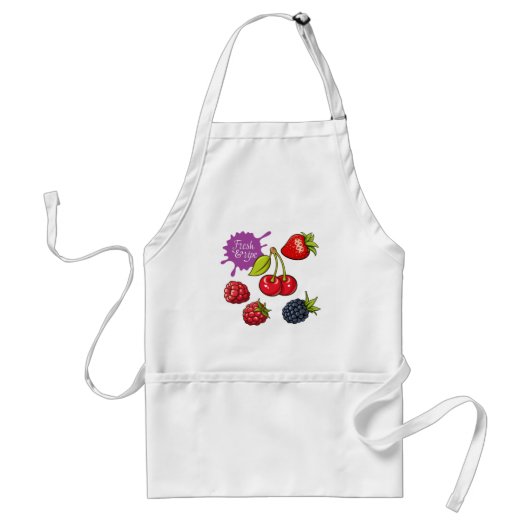 Frische rote Beeren und Kirschen Schürze (Vorne)