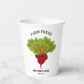 Frische Rote-Beete-Kollektion Pappbecher (Vorderseite)