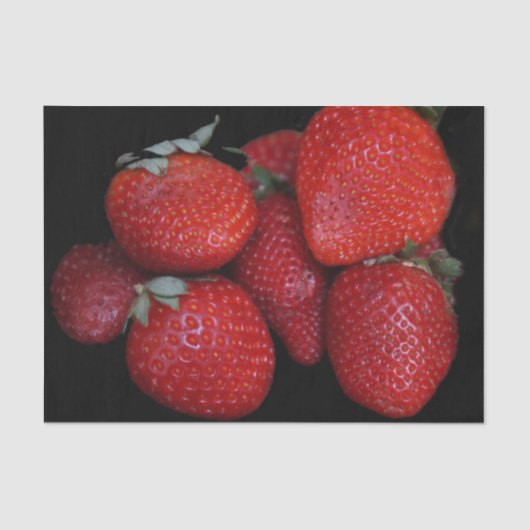 Frische rote Erdbeeren Seidenpapier (Vorderseite)