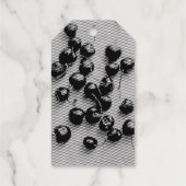 Frische rote Kirschen Fotografie Geschenkanhänger (Rückseite)