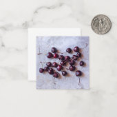 Frische rote Kirschen Fotografie Mitteilungskarte (Vorderseite/Rückseite Beispiel)