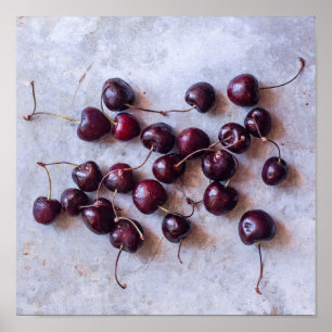 Frische rote Kirschen Fotografie Poster