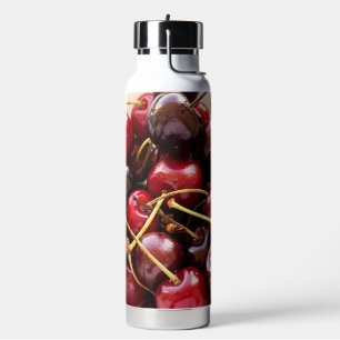 Frische rote Kirschen in einer Schale Fotografie Trinkflasche