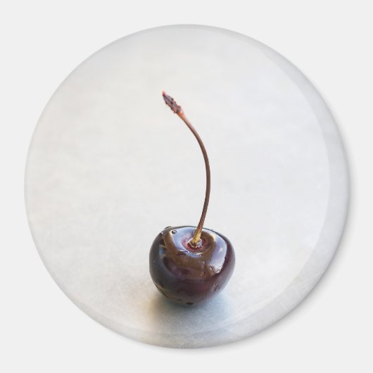 Frische rote Kirschfotografie Magnet (Vorne)