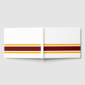 Frische rote Streifen mit gelber Kante auf Weiß Gästebuch (Voll)