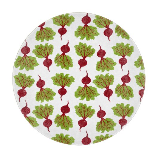 Frische Rüben Kollektion Weiß Schneidebrett (Vorderseite)