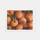 Frische saftige Pfirsiche Obst Wurfdecke Fleecedecke (Vorderseite (Horizontal))