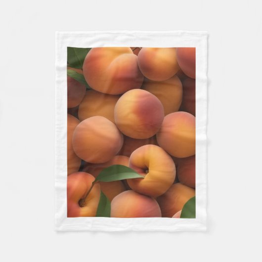 Frische saftige Pfirsiche Obst Wurfdecke Fleecedecke (Vorderseite)