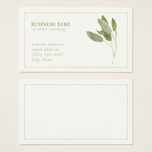FRISCHE SAGE 3.5x2-Visitenkarte (Vorne & Hinten)