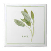 FRISCHE SAGE 4.25x4.25 Keramik Tile (+text) Fliese (Vorderseite)