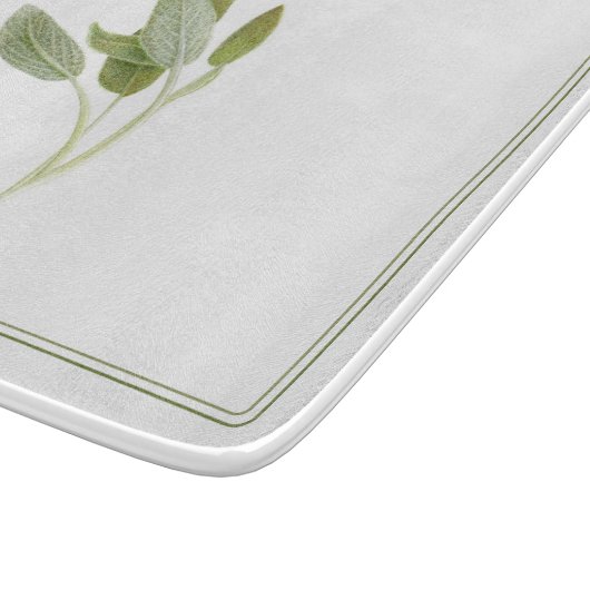 FRISCHE SAGE 6x7 Glasschneidebrett Schneidebrett (Ecke)