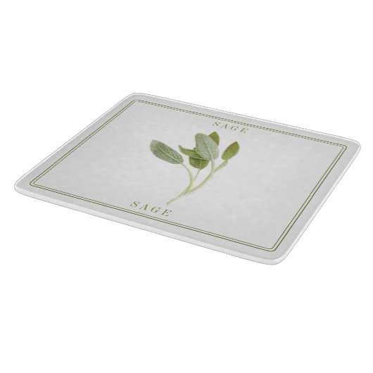 FRISCHE SAGE 6x7 Glasschneidebrett Schneidebrett (Ecke)