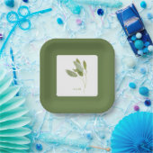 FRISCHE SAGE 7" Square Paper Teller - Green (Party)