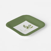 FRISCHE SAGE 7" Square Paper Teller - Green (Gewinkelt)