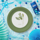 FRISCHE SAGE 9" Runde Paper Teller - Grünbuch (Party)