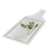 FRISCHE SAGE Glas-Schneidpaddel Schneidebrett (Ecke)