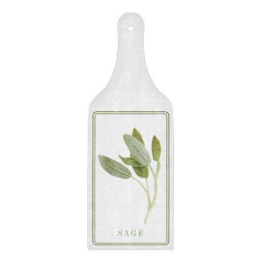 FRISCHE SAGE Glas-Schneidpaddel Schneidebrett (Vorderseite)
