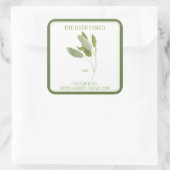 FRISCHE SAGE Große Quadrat Umschlag Aufkleber - Gr (Tasche)