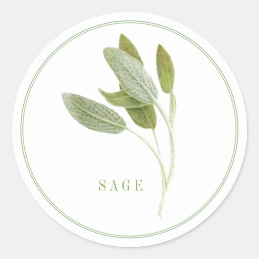 FRISCHE SAGE große runde Aufkleber (Vorderseite)