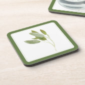 FRISCHE SAGE Hard Plastic Untersetzer (-text) Grün (Linke Seite)