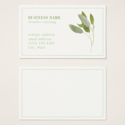 FRISCHE SAGE Oceana Business Card (Vorne & Hinten)