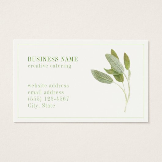 FRISCHE SAGE Oceana Business Card (Vorderseite)