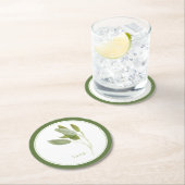 FRISCHE SAGE Round Paper Untersetzer (+text) Grünb (Vor Ort)