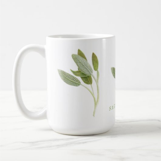 FRISCHE SAGE Tall White Tasse (Links)