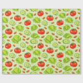 Frische Salatgemüse-Muster Geschenkpapier (Flach)