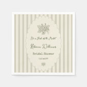 Frische Salbei-Grüne Hochzeitstorte Serviette (Vorderseite)